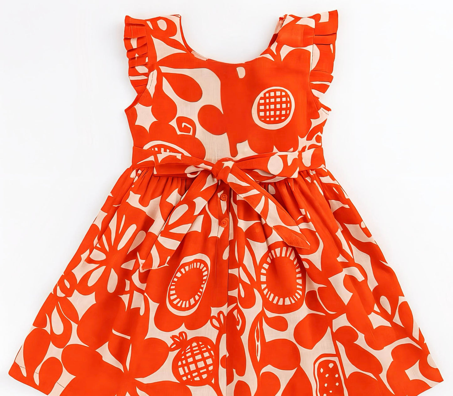 Orange bloom dress